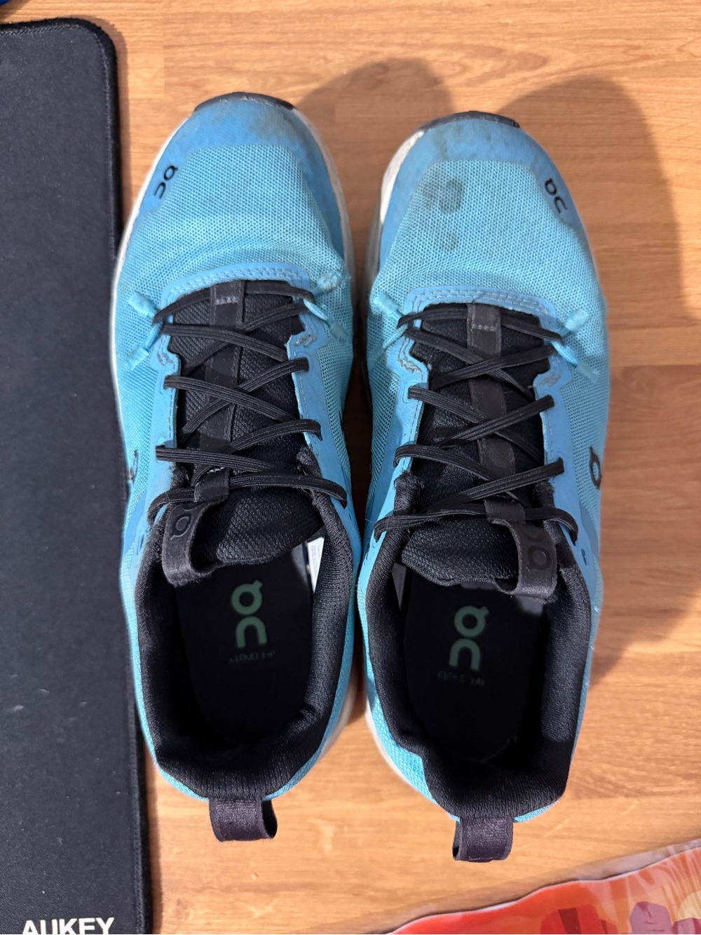 On Running boys Athletic Shoes in Light Blue and Black